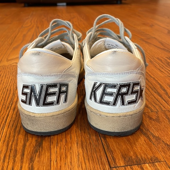 Golden Goose Ballstars white with light pink star sz 39 - Picture 3 of 13